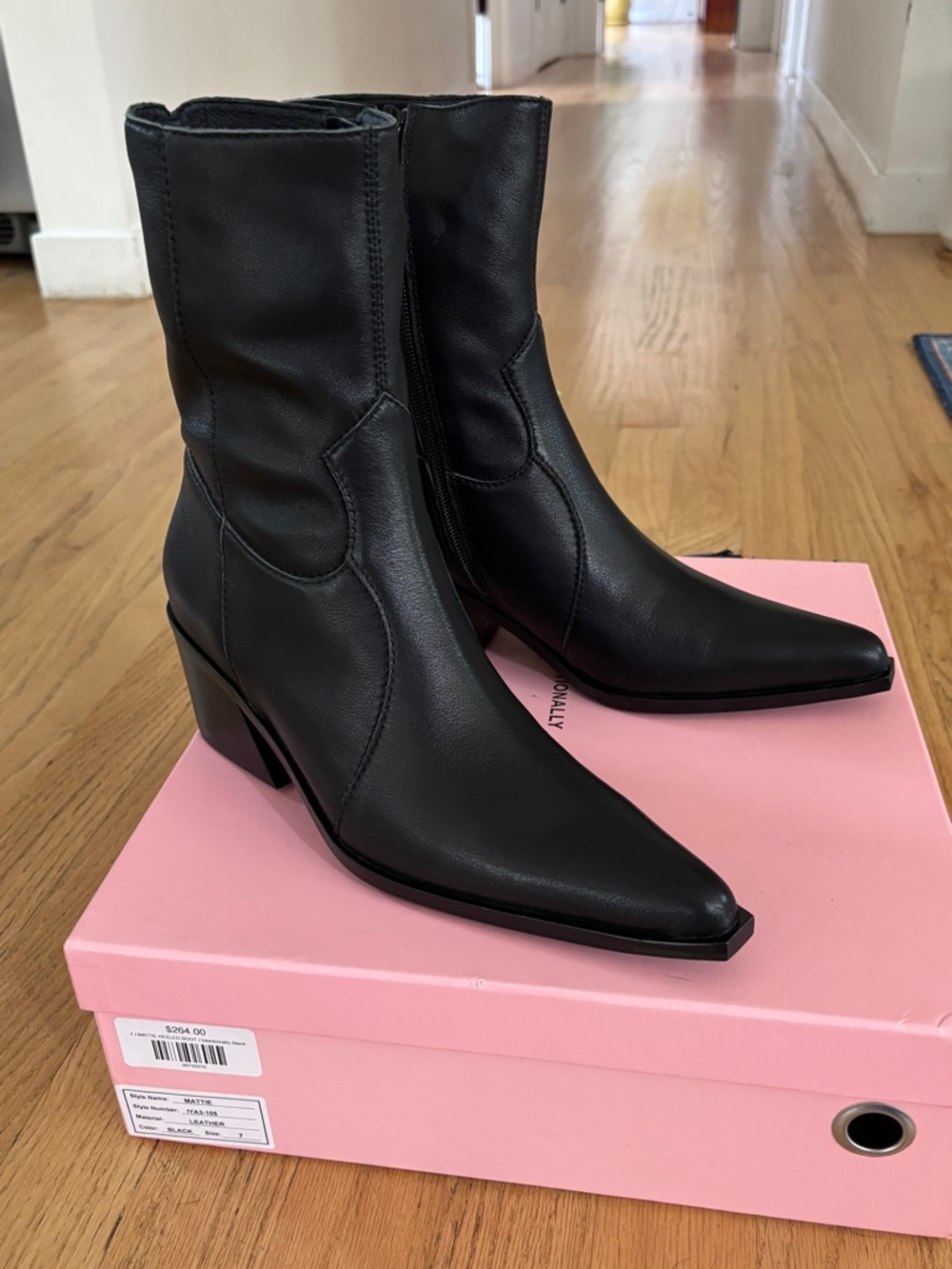 INTENTIONALLY BLANK Black “Mattie” Heeled Boots